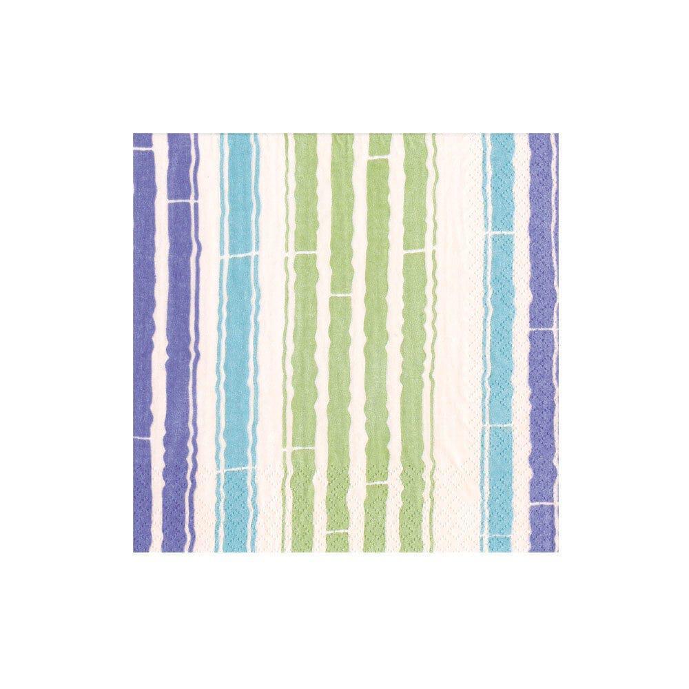 Bamboo Stipe Beverage Napkin